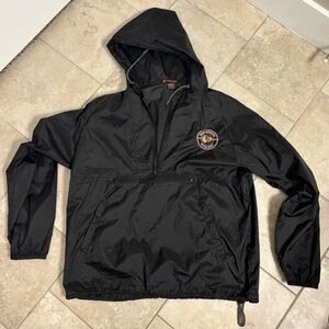 Chicago Blackhawks Black Hooded Windbreaker Jacket